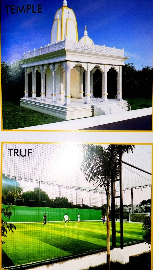Kanha High Life brochure — turf and temple